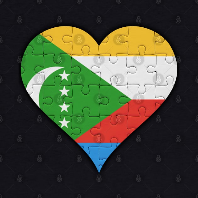 Comoran Jigsaw Puzzle Heart Design - Gift for Comoran With Comoros Roots by Country Flags